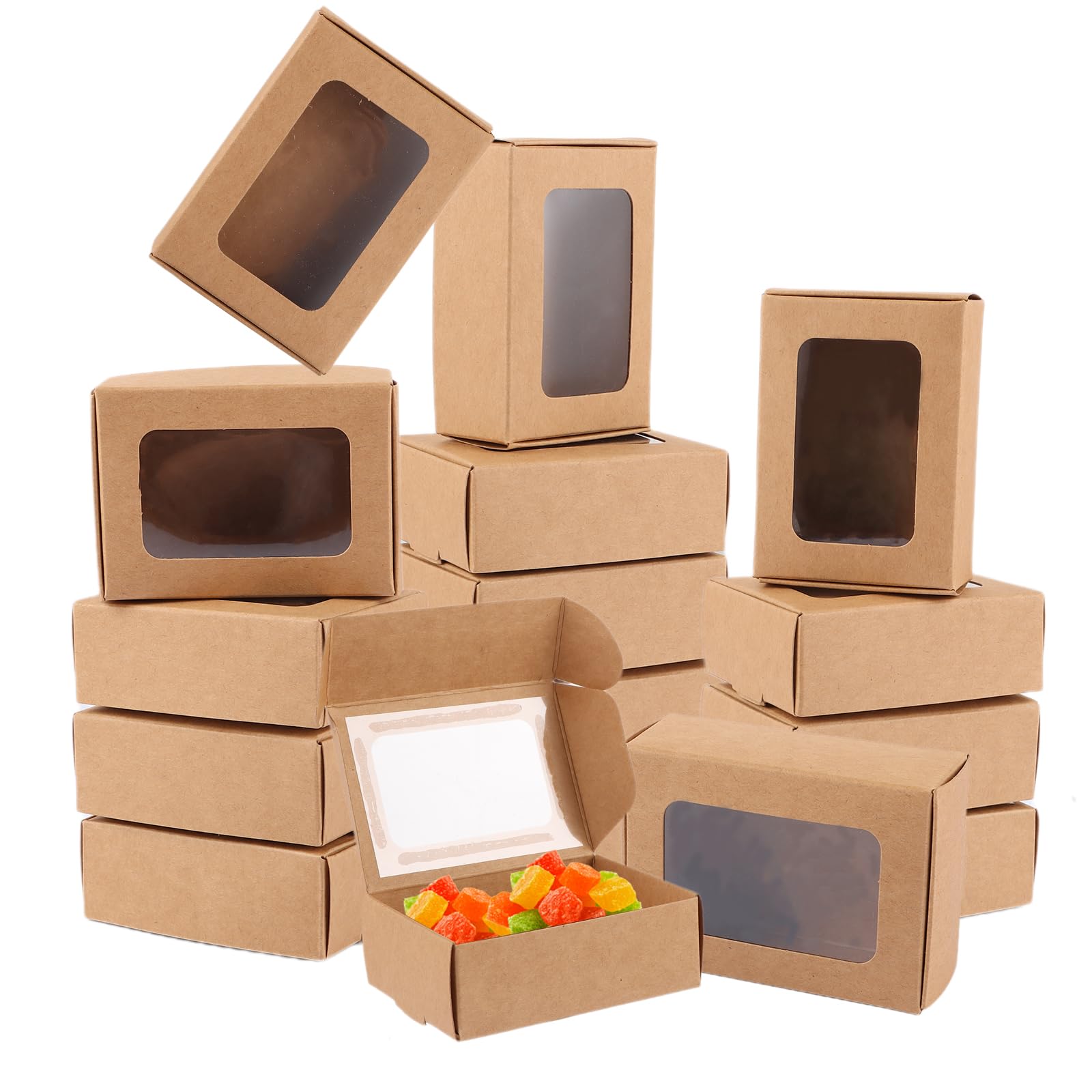 VIDETOL 100 Pièces Boite a Gateau Carton, 85 x 60 x 30 mm Boite